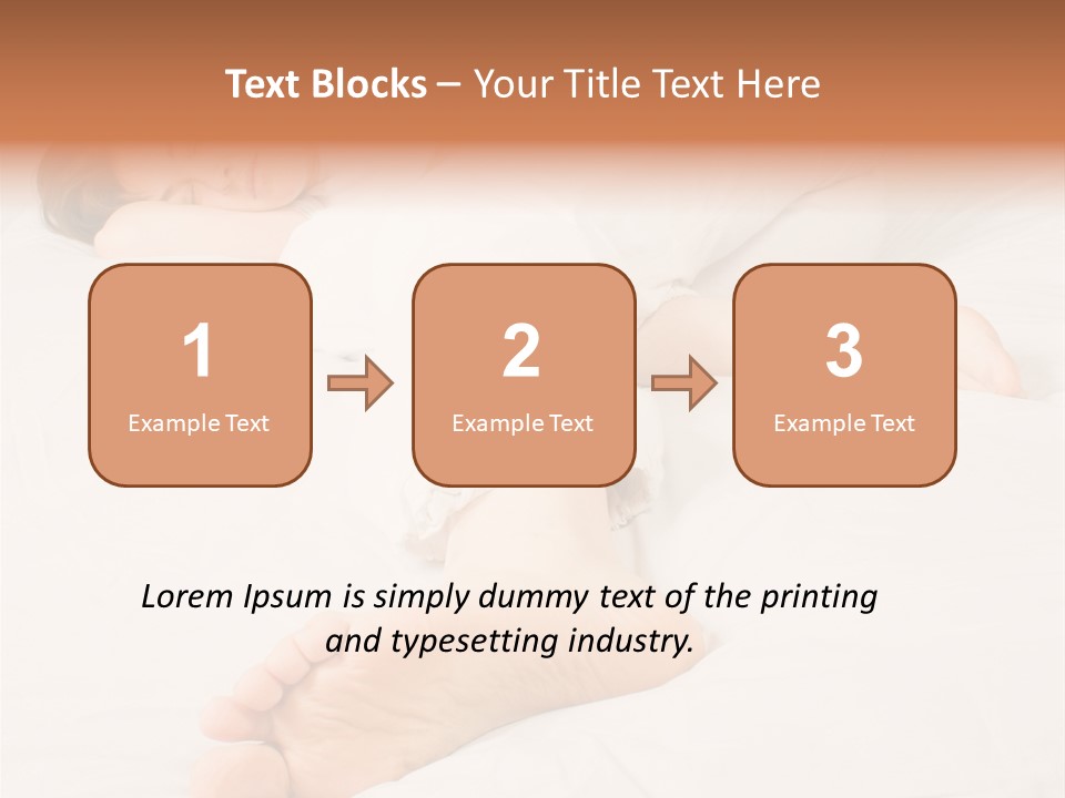 Beautiful Girl Sleeping On A White Bed PowerPoint Template