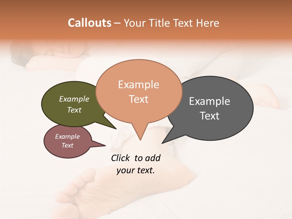 Beautiful Girl Sleeping On A White Bed PowerPoint Template