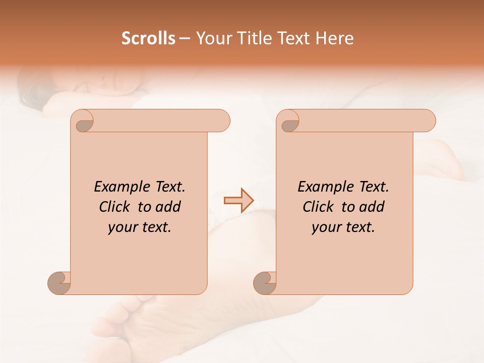 Beautiful Girl Sleeping On A White Bed PowerPoint Template