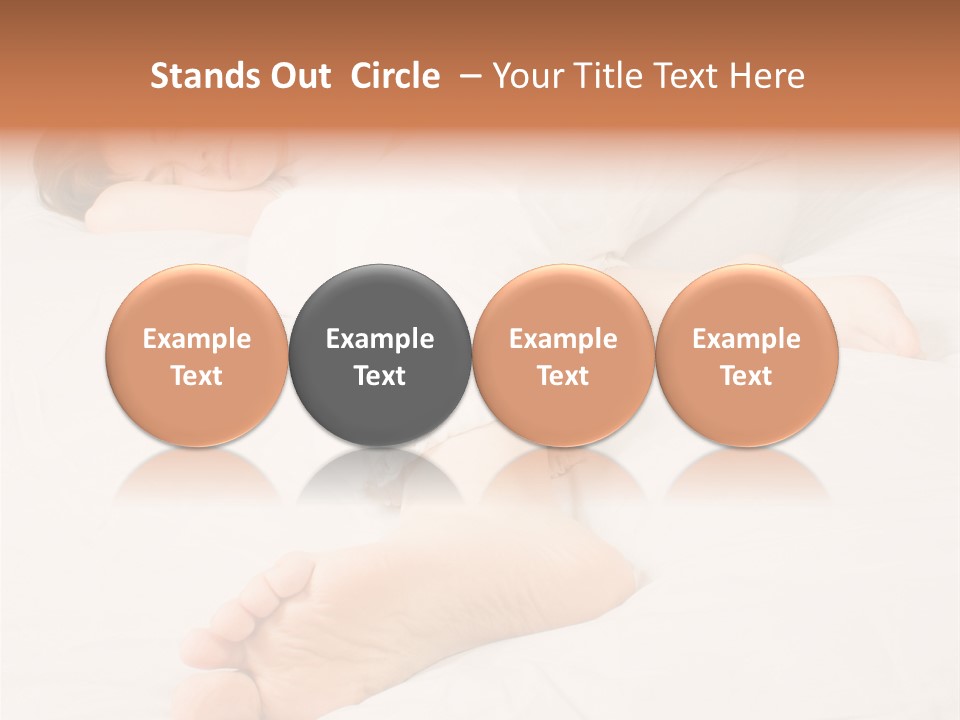 Beautiful Girl Sleeping On A White Bed PowerPoint Template