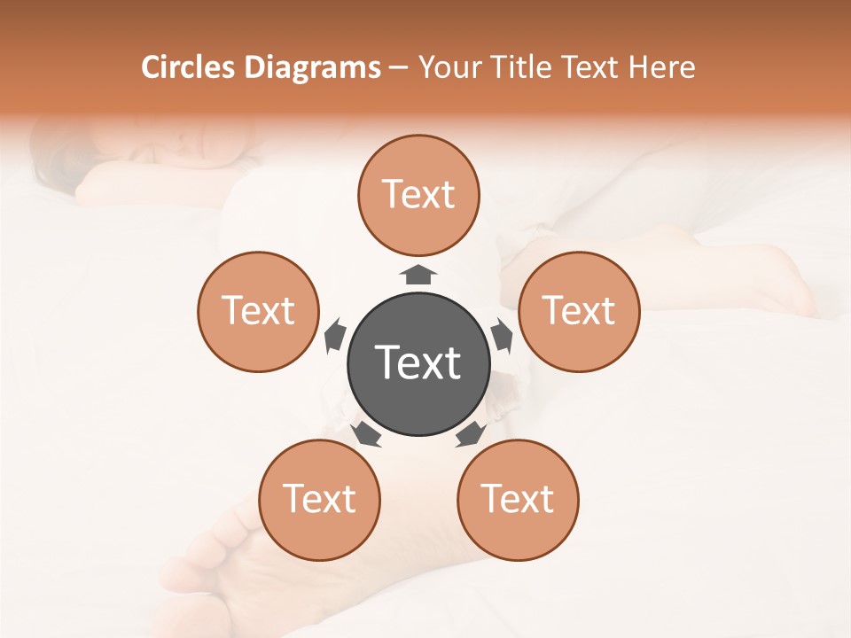 Beautiful Girl Sleeping On A White Bed PowerPoint Template