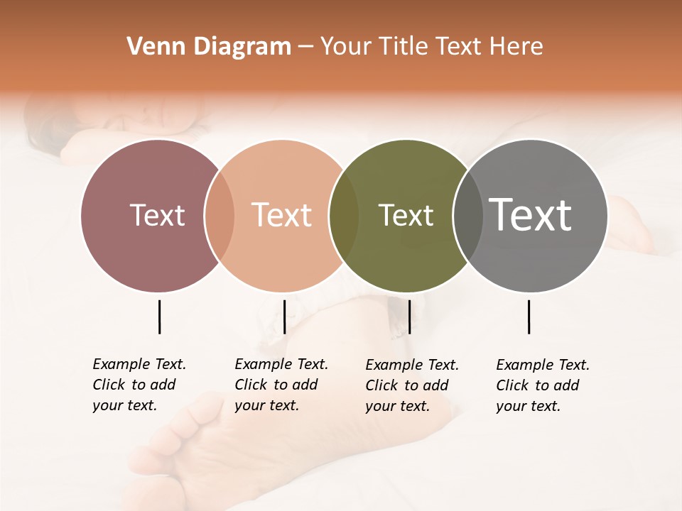 Beautiful Girl Sleeping On A White Bed PowerPoint Template