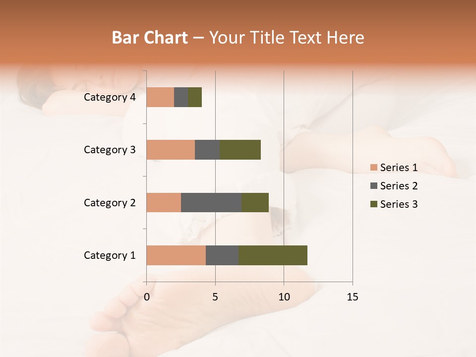 Beautiful Girl Sleeping On A White Bed PowerPoint Template