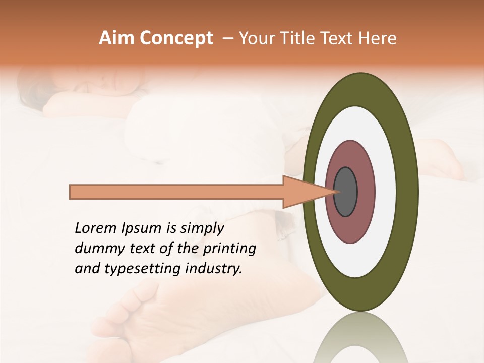 Beautiful Girl Sleeping On A White Bed PowerPoint Template