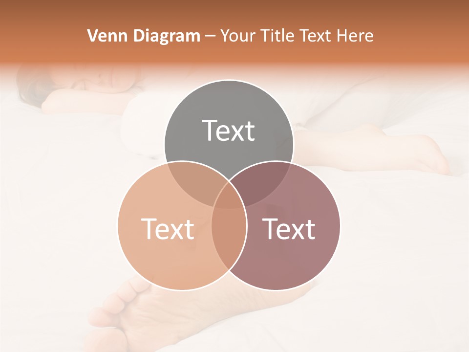 Beautiful Girl Sleeping On A White Bed PowerPoint Template