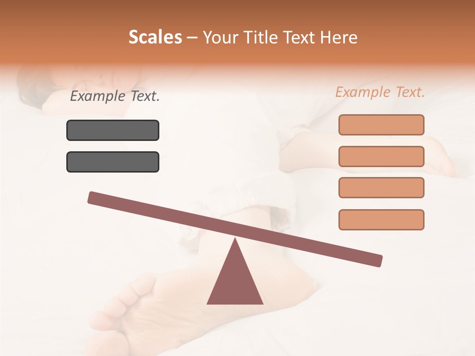 Beautiful Girl Sleeping On A White Bed PowerPoint Template