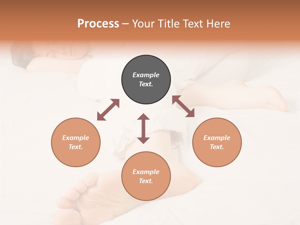 Beautiful Girl Sleeping On A White Bed PowerPoint Template