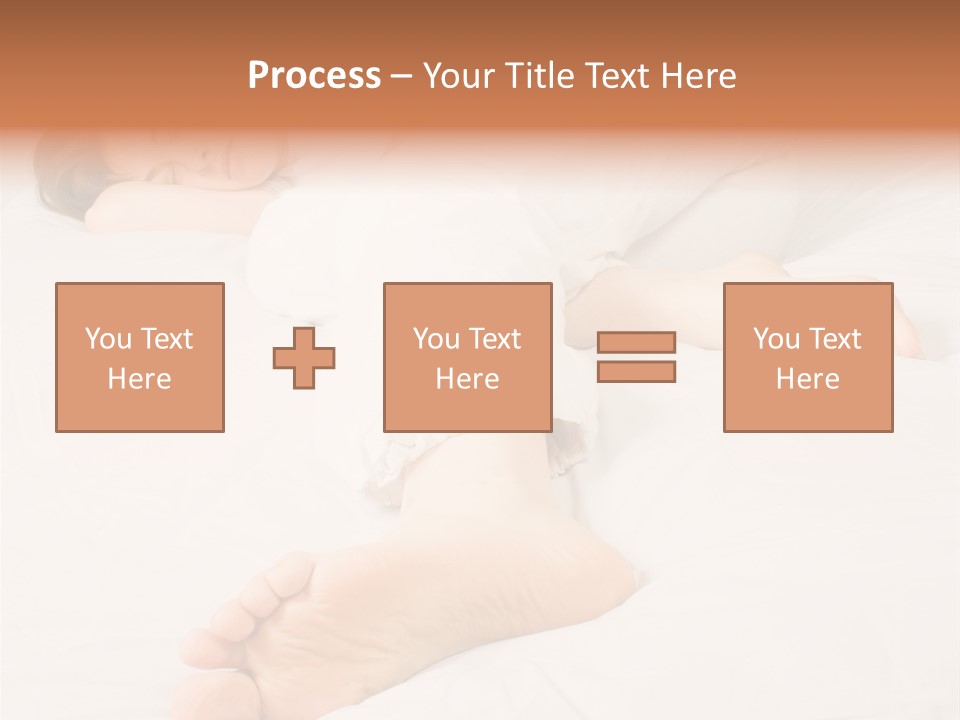 Beautiful Girl Sleeping On A White Bed PowerPoint Template