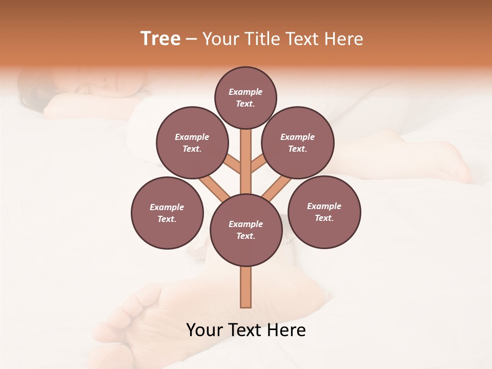 Beautiful Girl Sleeping On A White Bed PowerPoint Template