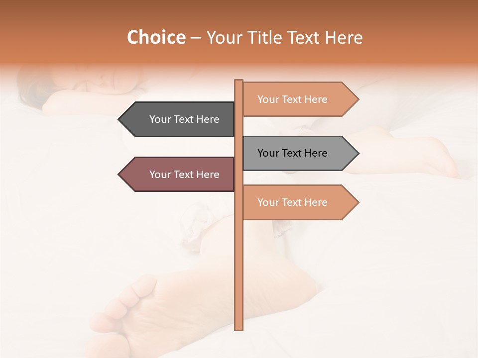 Beautiful Girl Sleeping On A White Bed PowerPoint Template