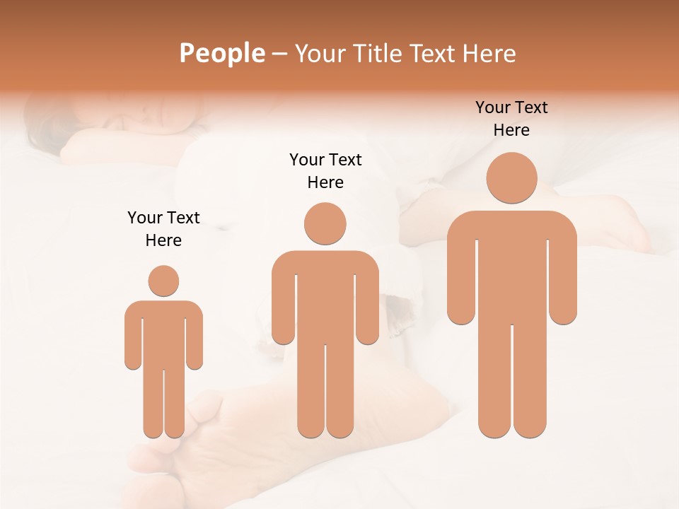 Beautiful Girl Sleeping On A White Bed PowerPoint Template