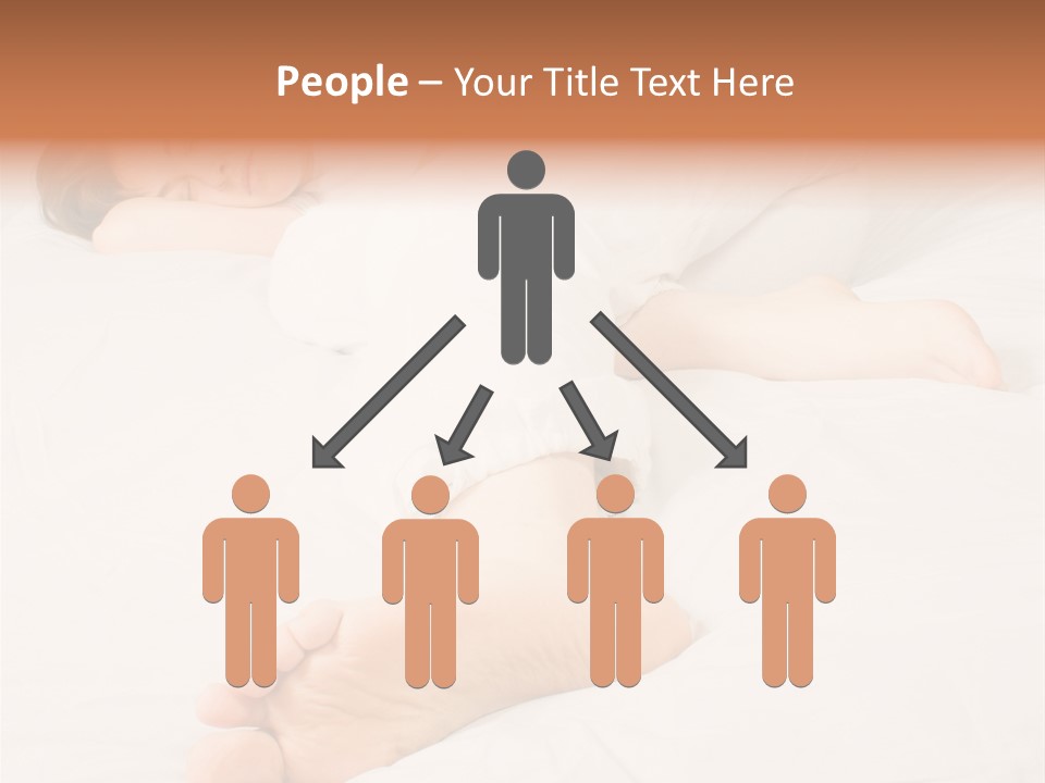 Beautiful Girl Sleeping On A White Bed PowerPoint Template