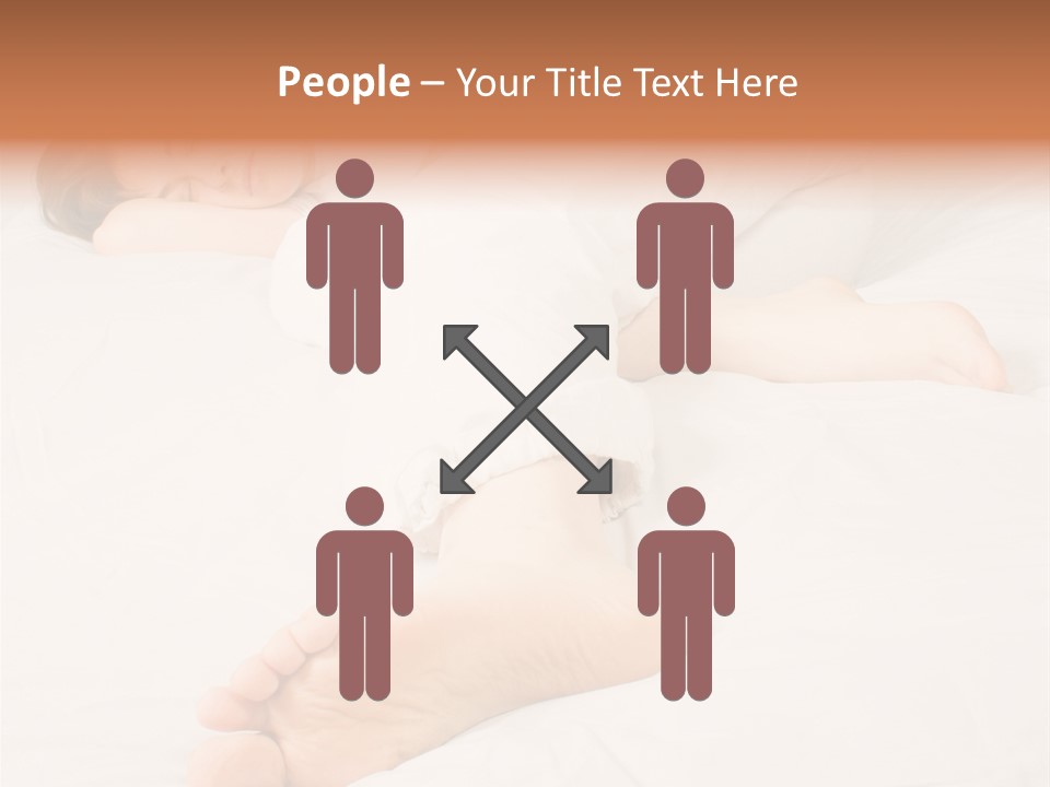 Beautiful Girl Sleeping On A White Bed PowerPoint Template