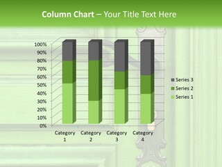 Light Green Door With Metal Handle PowerPoint Template