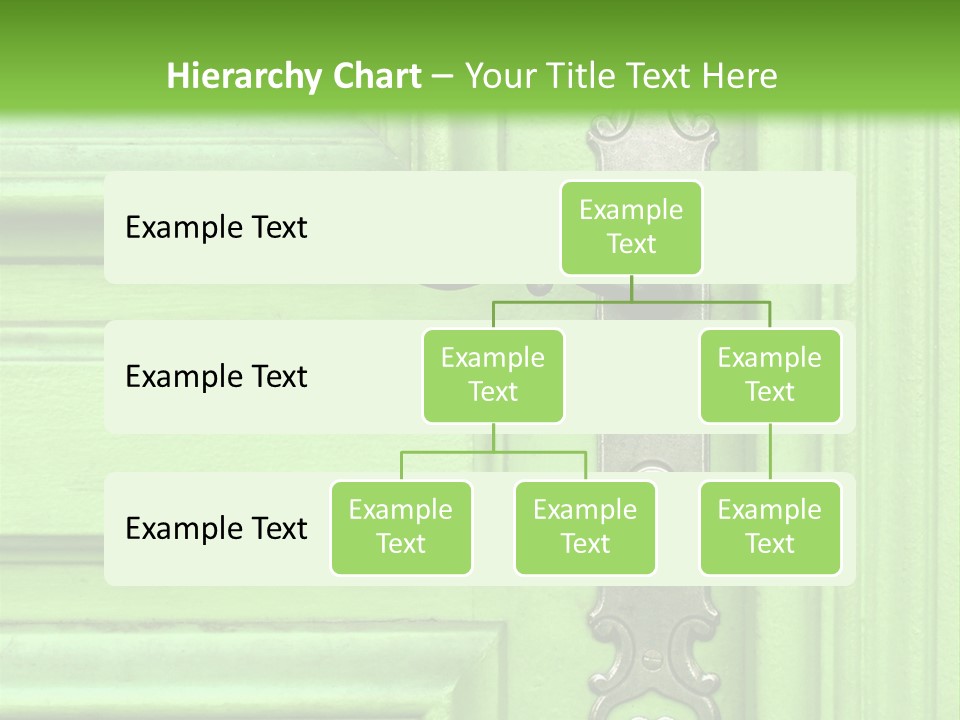 Light Green Door With Metal Handle PowerPoint Template