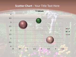 Garden Scene With Flowers PowerPoint Template