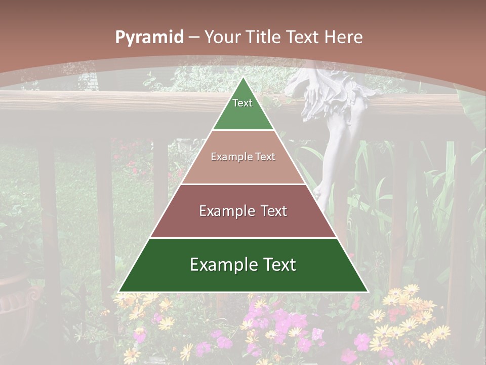 Garden Scene With Flowers PowerPoint Template