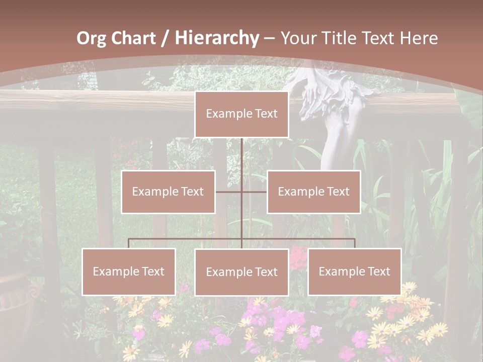 Garden Scene With Flowers PowerPoint Template