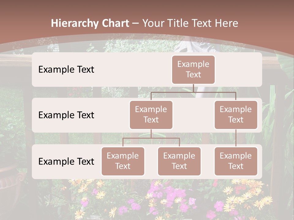 Garden Scene With Flowers PowerPoint Template