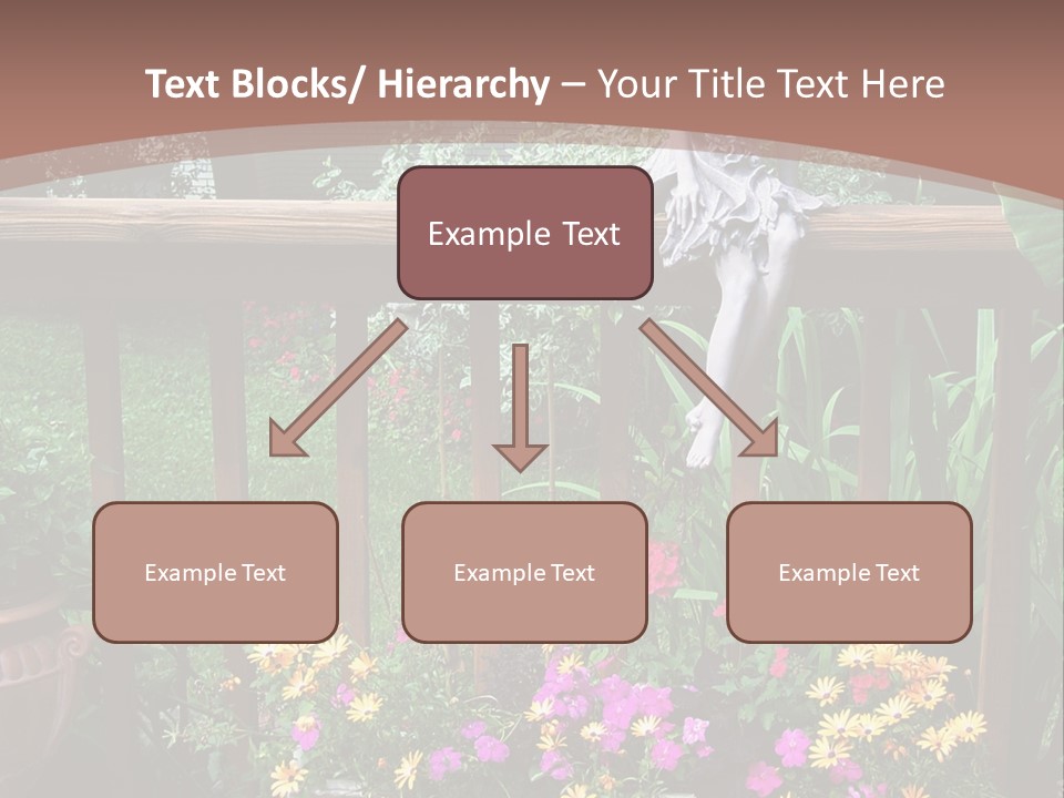 Garden Scene With Flowers PowerPoint Template