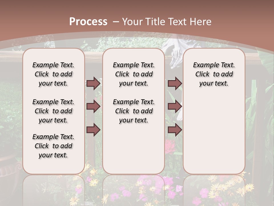 Garden Scene With Flowers PowerPoint Template