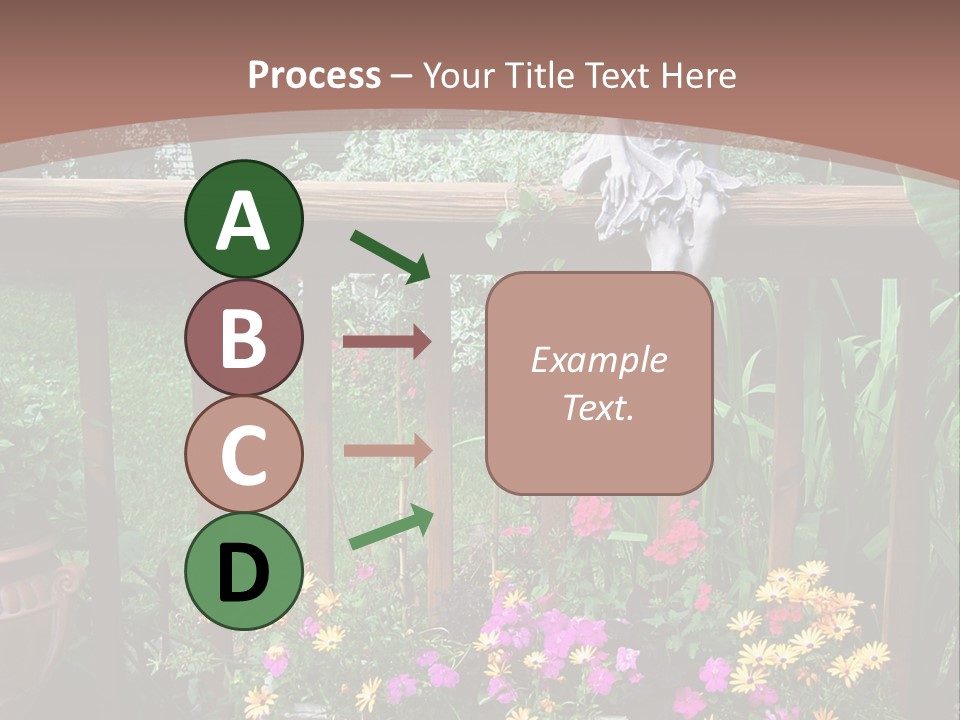 Garden Scene With Flowers PowerPoint Template