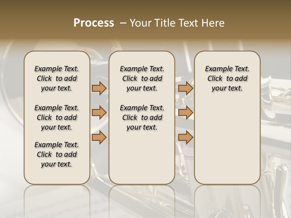 Trumpet On Musical Notes As Background Close Up PowerPoint Template