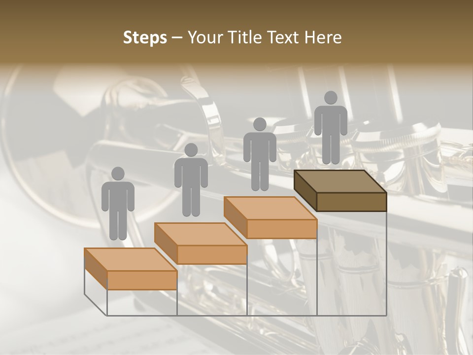 Trumpet On Musical Notes As Background Close Up PowerPoint Template