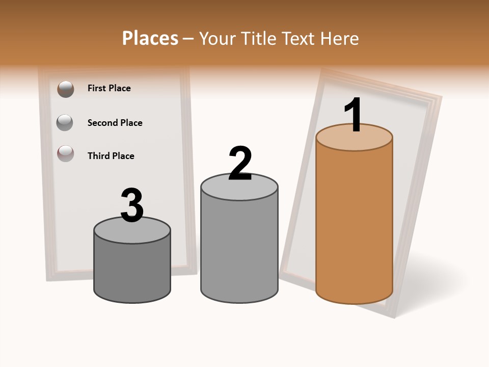 Wooden Frameworks Baguet For Photos PowerPoint Template