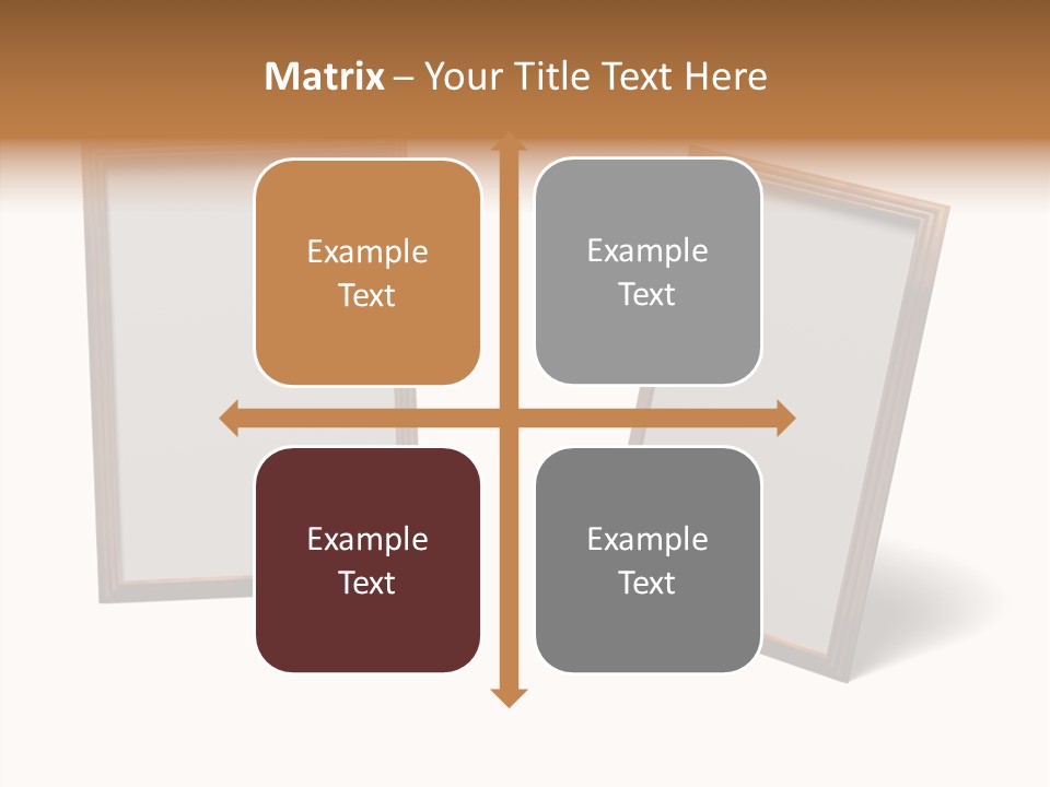 Wooden Frameworks Baguet For Photos PowerPoint Template