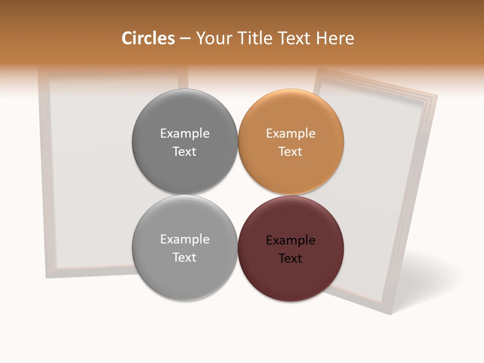 Wooden Frameworks Baguet For Photos PowerPoint Template