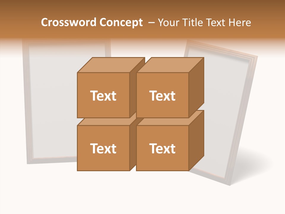 Wooden Frameworks Baguet For Photos PowerPoint Template
