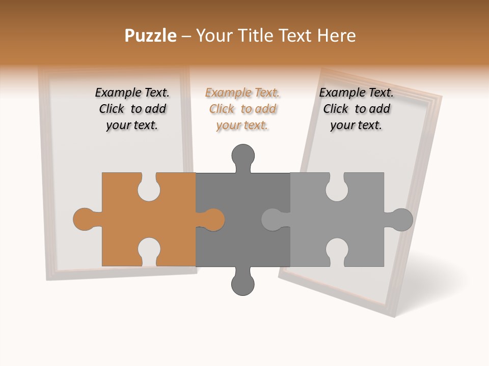 Wooden Frameworks Baguet For Photos PowerPoint Template