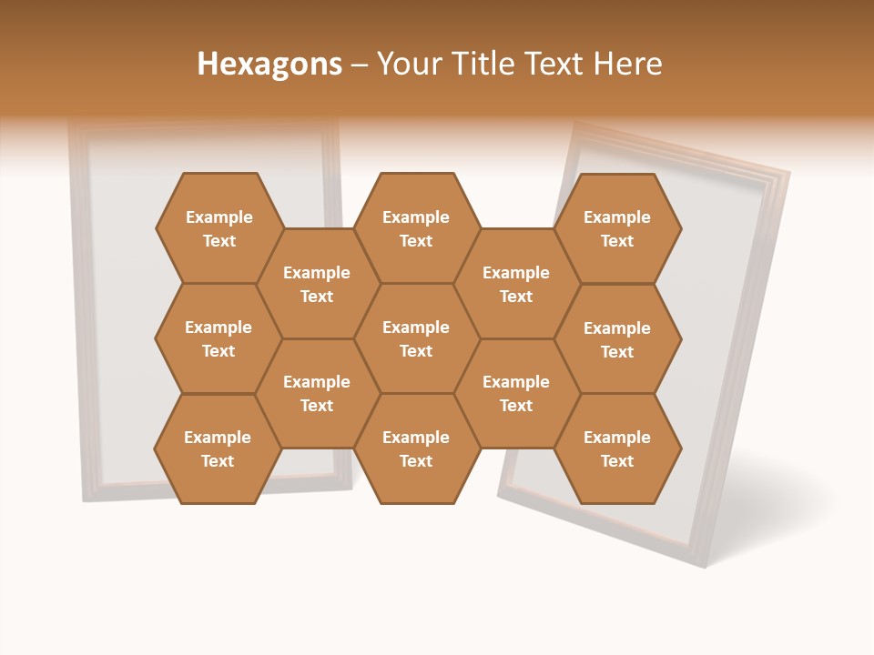 Wooden Frameworks Baguet For Photos PowerPoint Template