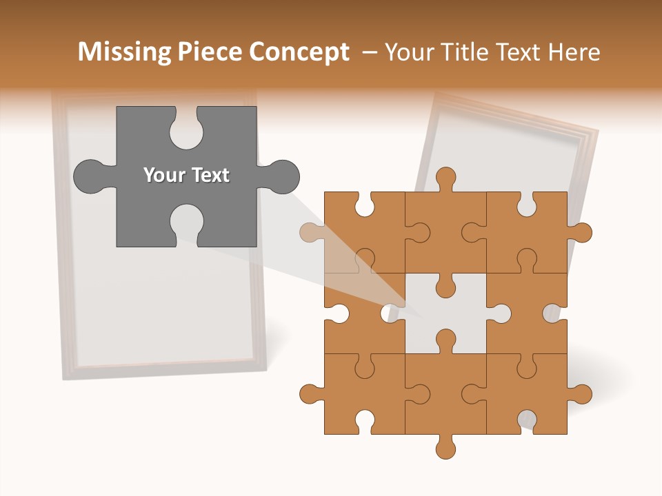 Wooden Frameworks Baguet For Photos PowerPoint Template