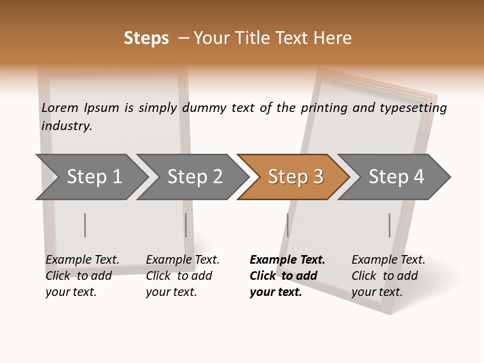 Wooden Frameworks Baguet For Photos PowerPoint Template