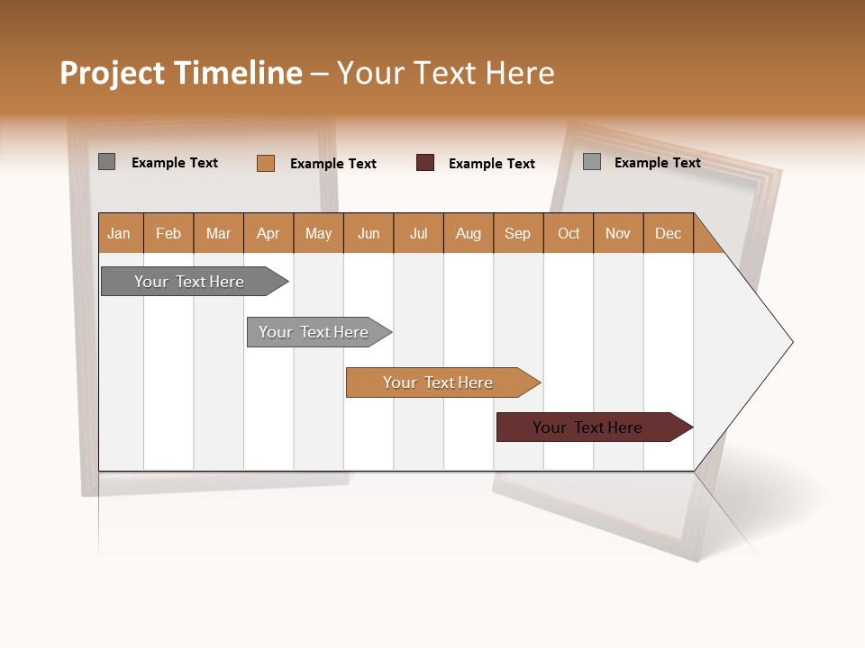 Wooden Frameworks Baguet For Photos PowerPoint Template