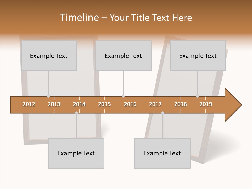 Wooden Frameworks Baguet For Photos PowerPoint Template