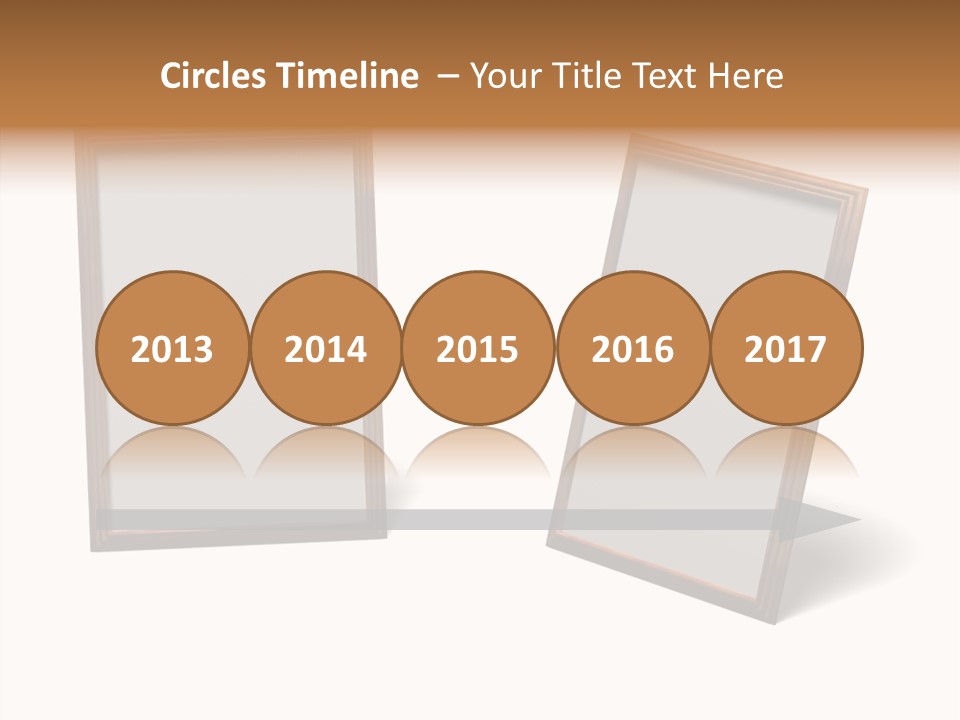 Wooden Frameworks Baguet For Photos PowerPoint Template