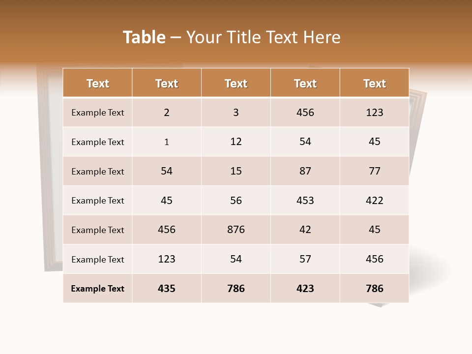 Wooden Frameworks Baguet For Photos PowerPoint Template