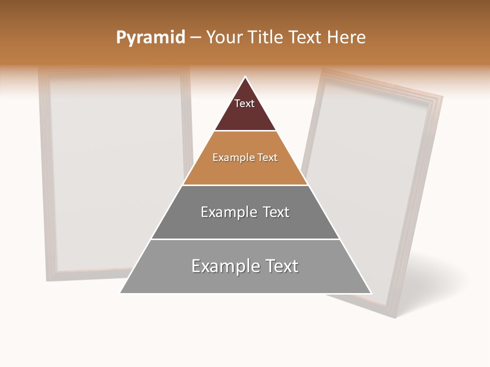 Wooden Frameworks Baguet For Photos PowerPoint Template