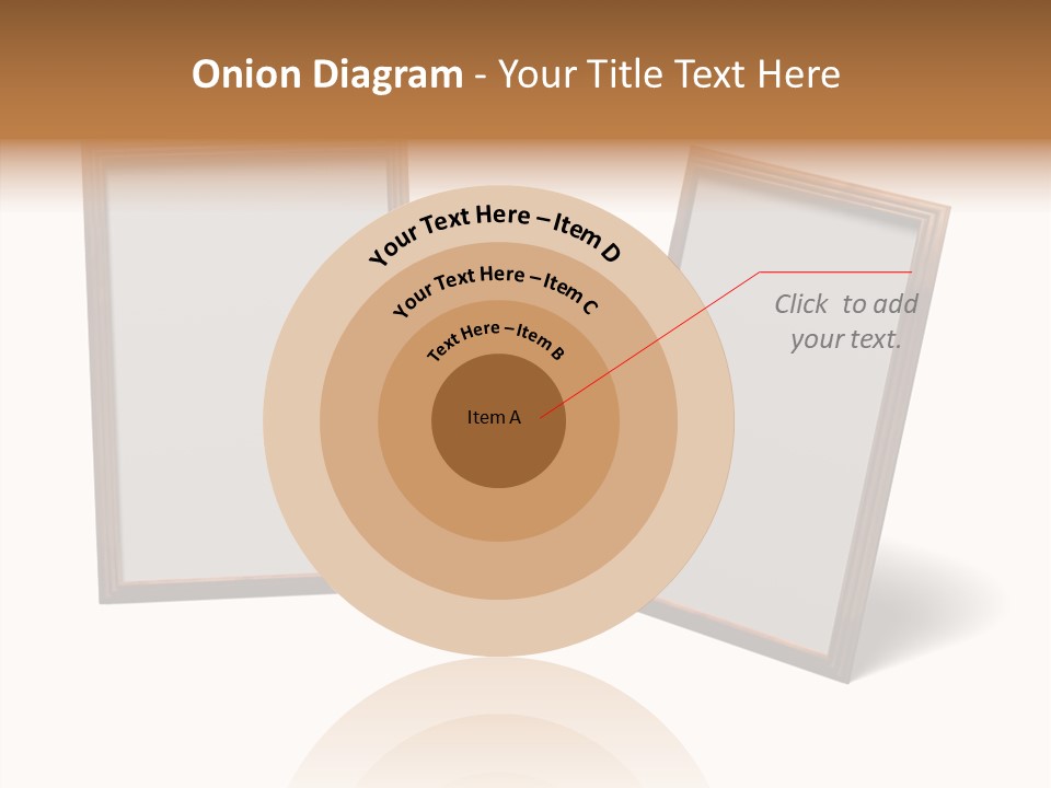 Wooden Frameworks Baguet For Photos PowerPoint Template