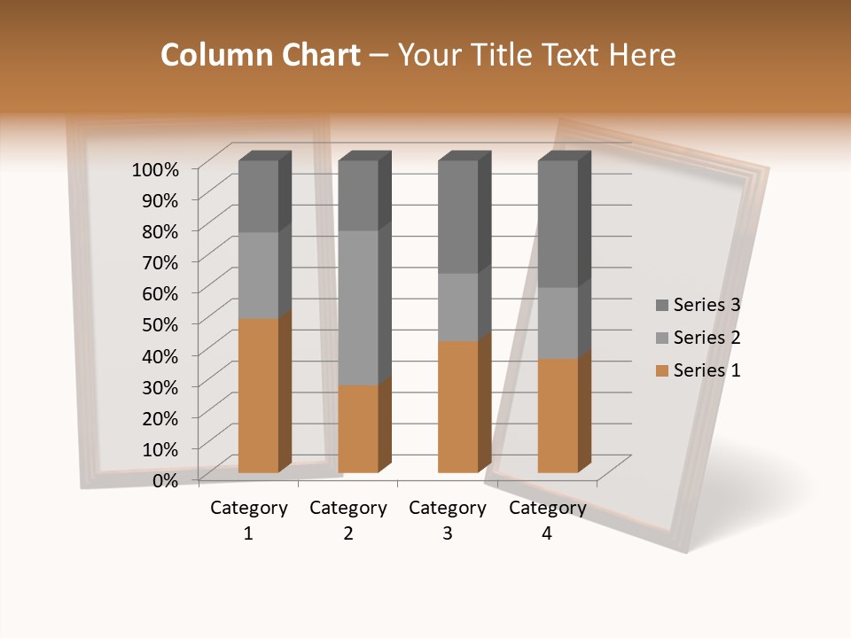 Wooden Frameworks Baguet For Photos PowerPoint Template