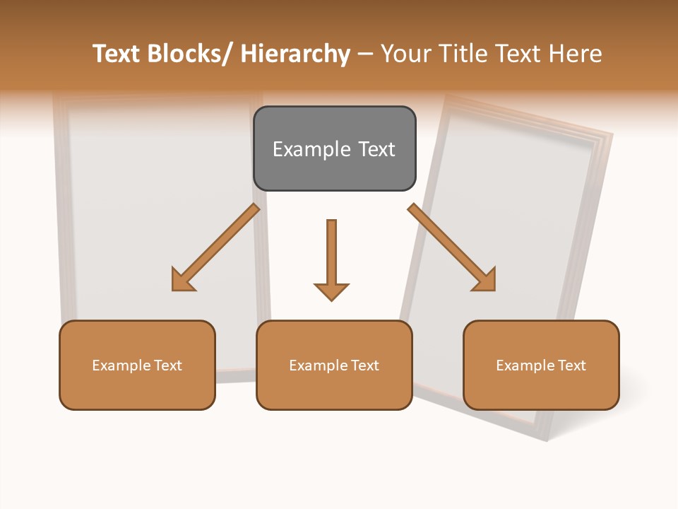 Wooden Frameworks Baguet For Photos PowerPoint Template