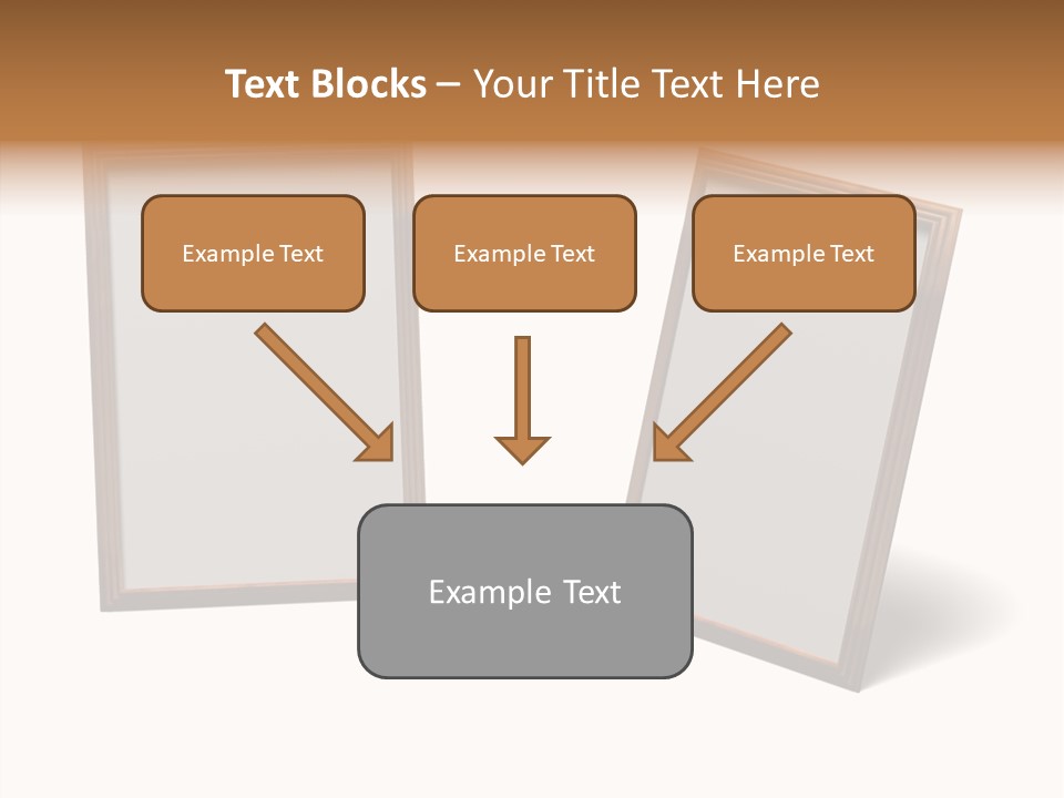 Wooden Frameworks Baguet For Photos PowerPoint Template