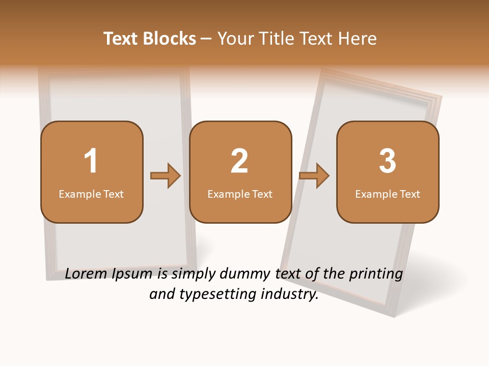 Wooden Frameworks Baguet For Photos PowerPoint Template
