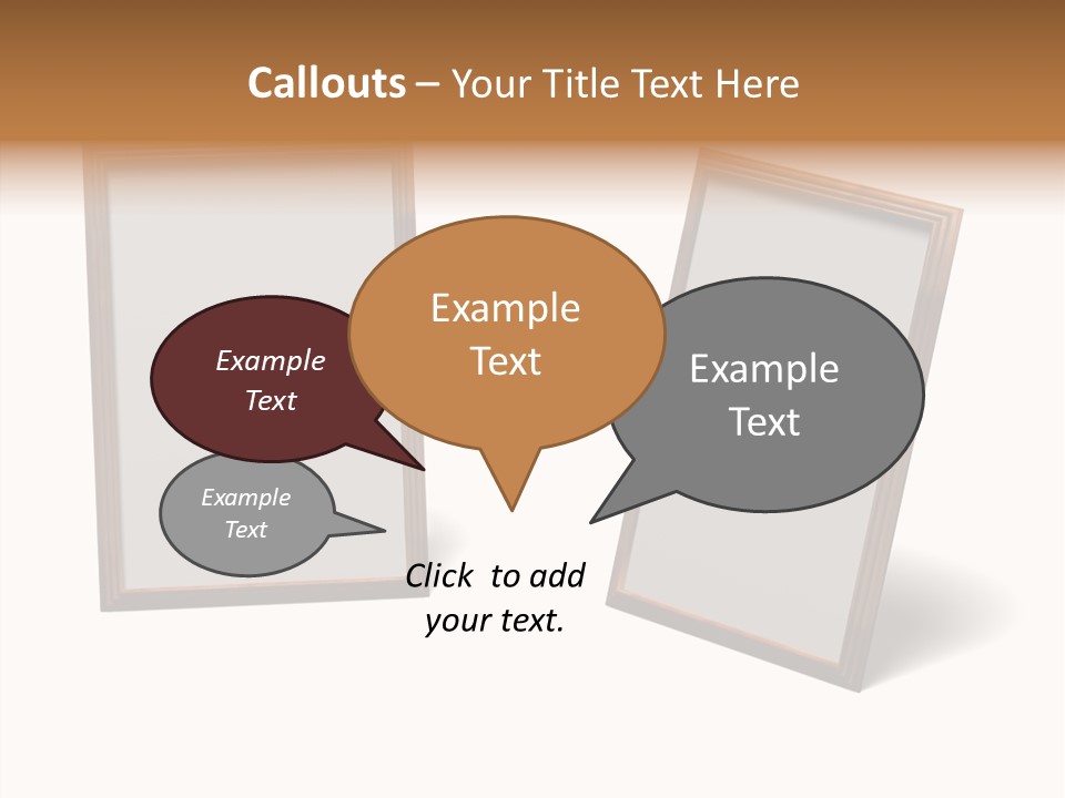 Wooden Frameworks Baguet For Photos PowerPoint Template