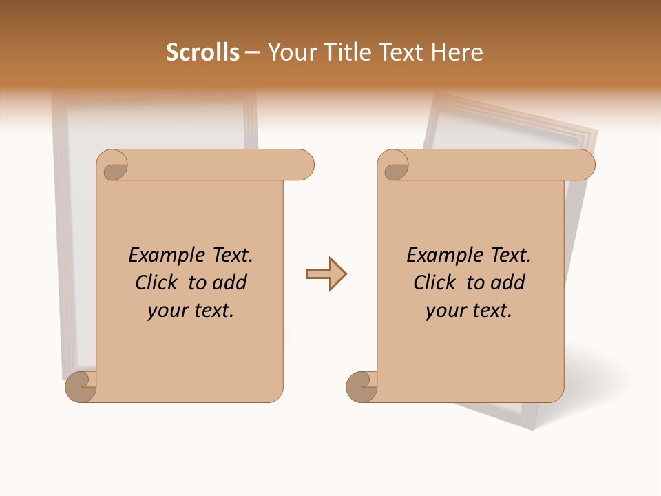Wooden Frameworks Baguet For Photos PowerPoint Template