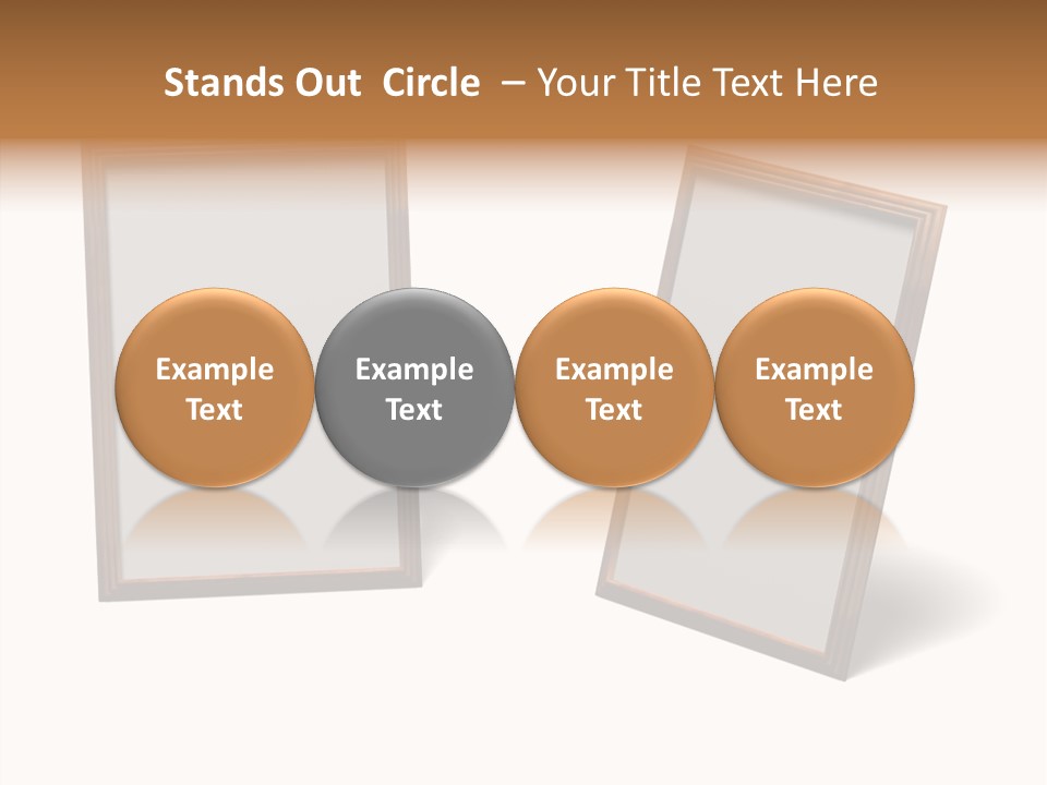 Wooden Frameworks Baguet For Photos PowerPoint Template