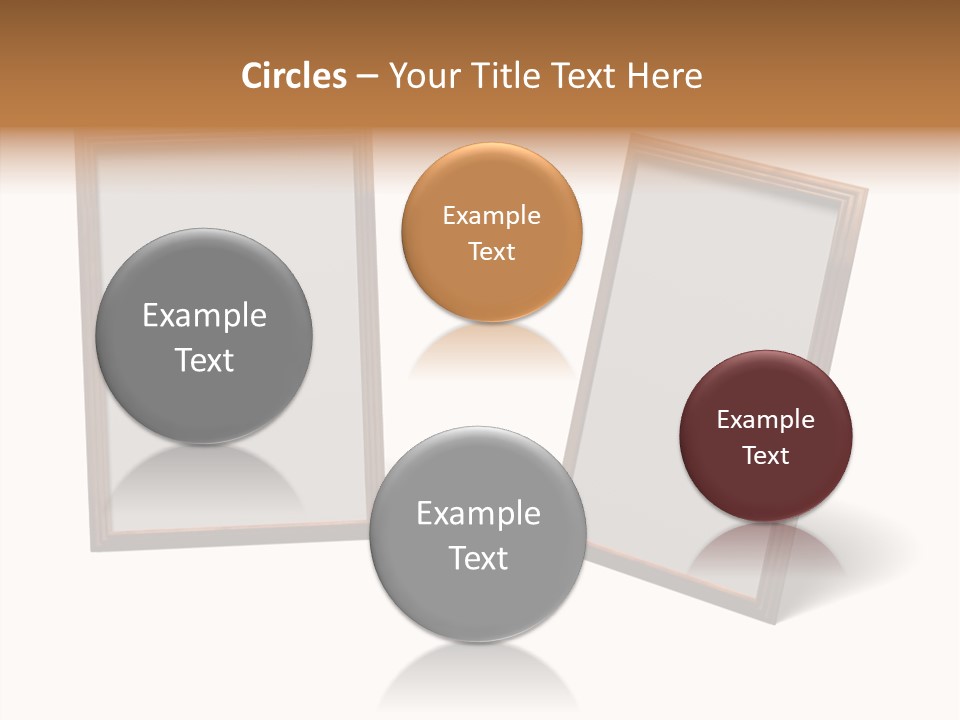 Wooden Frameworks Baguet For Photos PowerPoint Template